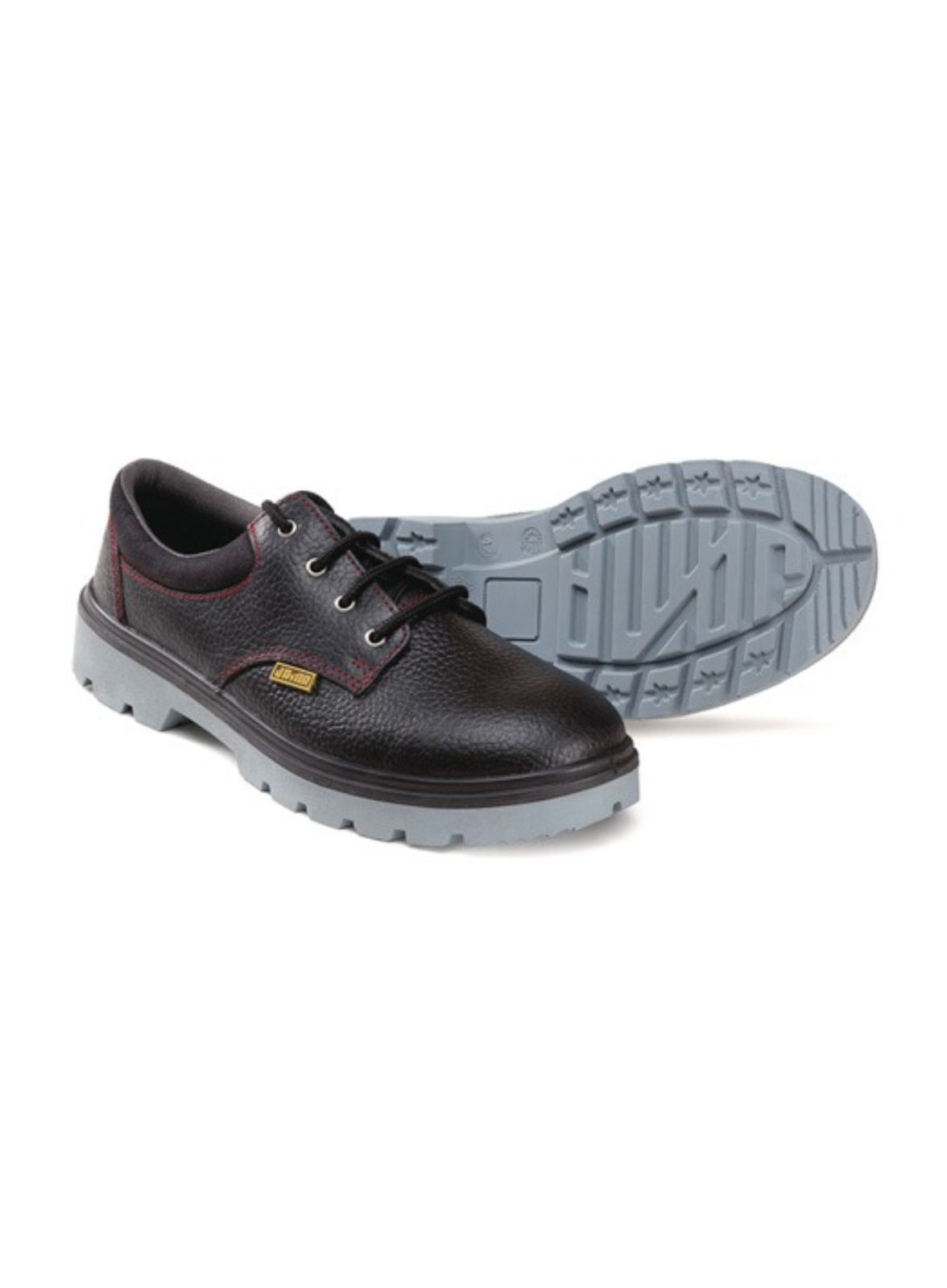 Polyurethane (PU) Double Density - JS Series Style:JS-062 FT Size:EU 39-46 UK 5-12 Article Name: Phoenix Colour:Buffalo Barton Print Black DIN- S3 Upper: Genuine Leather Last:522 Toe Cap:EN Standard 200 Joules Steel Composite Toe Cap Sole:Double Density Polyurethane (PU), S2, Oil & Fuel Resistant, Slip Resistant, Heat Resistant upto 120℃elsius, Anti Static Standard:EN ISO 20345:2011 (CE Cerified), IS 15298:2016 Part- 2 (CM/L 9300084113)