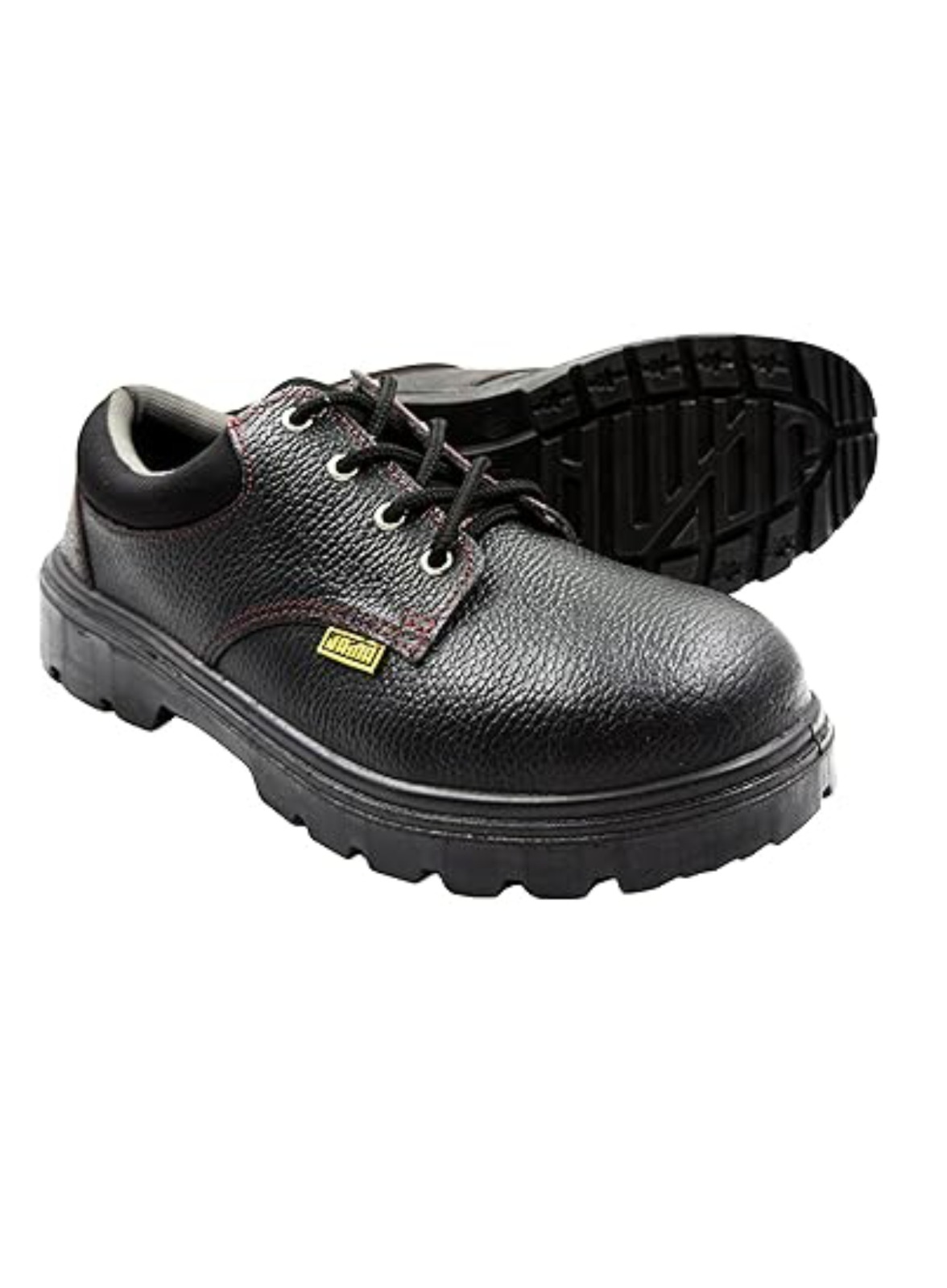 Polyurethane (PU) Single Density - JS Series Style:Buffalo Barton Print Black DIN-S3 Single Density PU, S2 Size:EU 38-46, UK 4-12 Article No.:JS-073 Article Name:Phoenix Upper:Genuine Leather Last:522 Toe Cap:EN Standard 200 Joules Steel Toe Cap Sole:Single Density Polyurethane (PU), Oil & Fuel Resistant, Slip Resistant, Heat Resistant upto 1200 Celsius, Anti-Static Standard:EN ISO 20345:2011, IS 15298:2016 Part-2 (CM/L: 9300084113) Article No.:JS-073 FT (Also available in 200 Joules Composite Toe Cap)