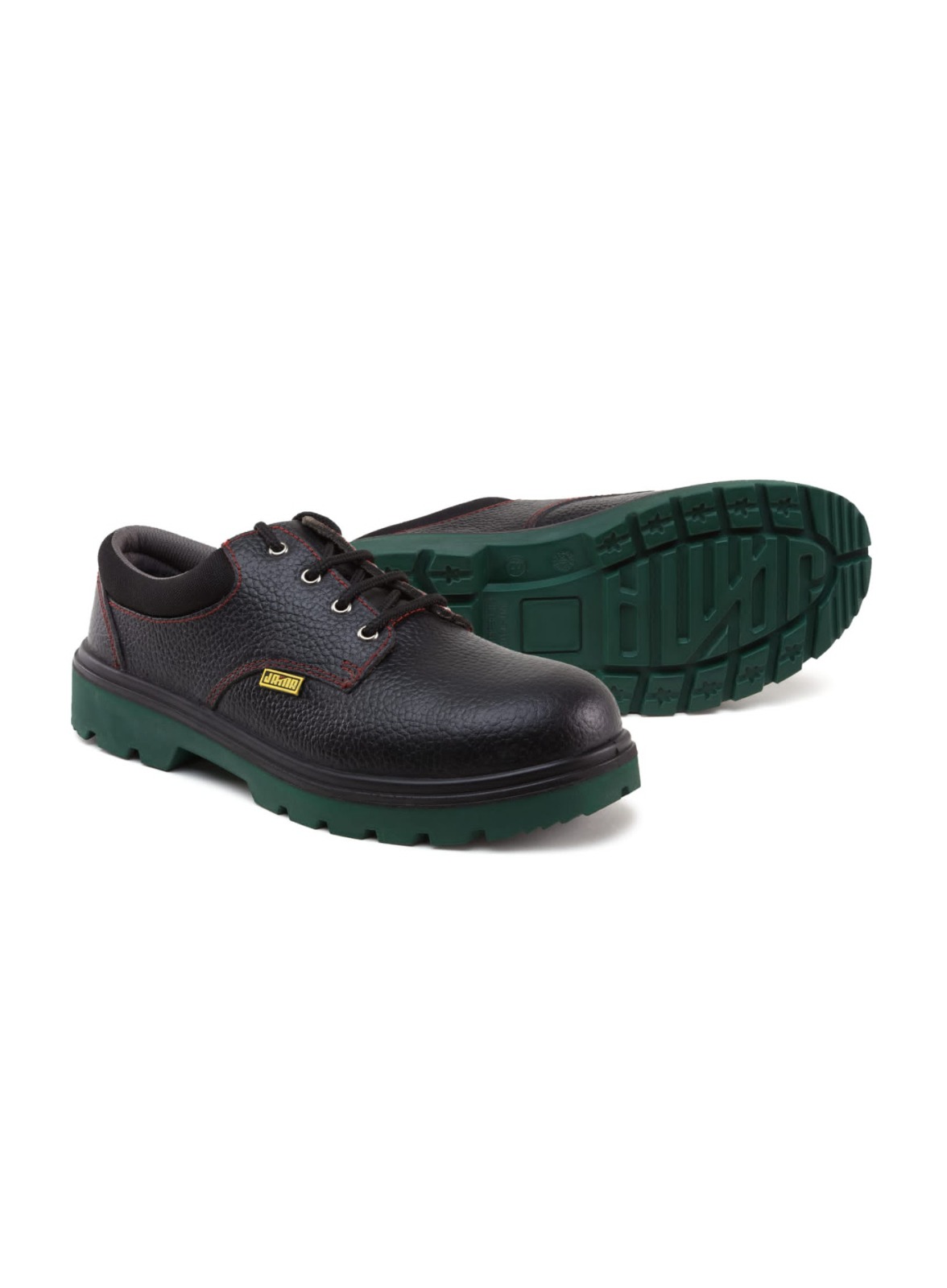 Rubber/Polyurethane (PU) Double Density - JS Series Style:Buffalo Barton Print Black DIN-S3 Double Density Rubber/PU, S2 Size:EU 38-46, UK 4-12 Article No.: JS-076 Article Name: Phoenix Upper:Genuine Leather Last:522 Toe Cap:EN Standard 200 Joules Steel Toe Cap Outsole: Nitrile Rubber, Heat Resistant Upto 3000 Celsius Midsole: Polyurethane (PU), Oil & Fuel Resistant, Slip Resistant, Anti-Static Standard:EN ISO 20345:2011, IS 15298:2016 Part-2 (CM/L: 9300084113)